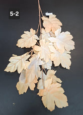 Ramură artificială frunze arțar crem - 98cm